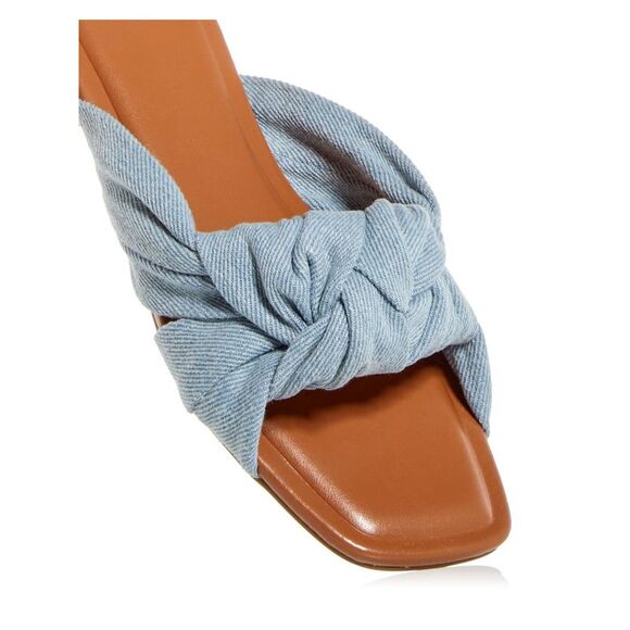 MARC FISHER Womens Blue Knot Farisa Square Toe Slip On Slide Sandals 5.5 M - Picture 4 of 4